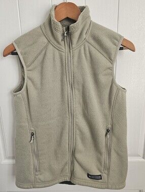 REI Textured Sage Green Womens Full Zip Pocketed Vest